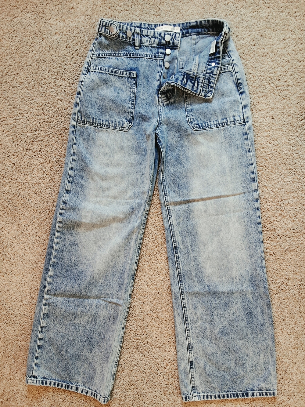 Altar'd State Washed Light Blue Relaxed Straight Jeans